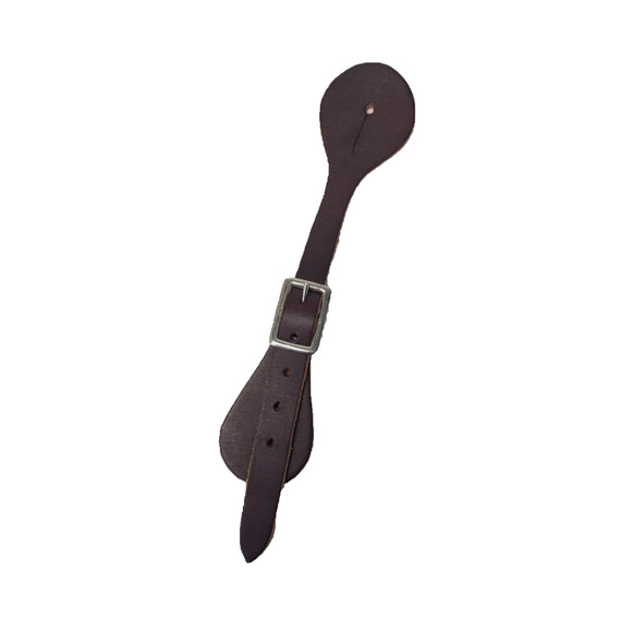 Dark Brown Leather Spur Strap Single Replacement Genuine Leather - Picture 1 of 5